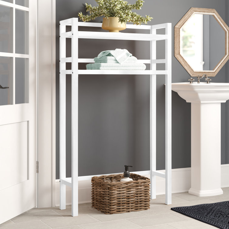 Red Barrel Studio® Bernardston Solid Wood Freestanding OverTheToilet